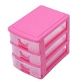 thumbnail image 1 of Mini Boîte de Rangement en Plastique Translucide de type Tiroir (Rouge 3 Couches), 1 of 7