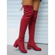 thumbnail image 1 of Women's Fashionable Black Synthetic Suede Stretchy Sock Boots, 1 of 4