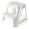 thumbnail image 1 of Gracious Living 16" Plastic 2 Step Portable Home & Kitchen Stool, White, 1 of 9
