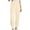 Beige, variant on Inleife Womens Casual Pants Solid Color Pocket High Waist Straight Leg Pants Corduroy High Waist Slightly Flared Wide Leg Trousers