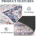 thumbnail image 4 of HAHDAXIA Boho 2x4 Runner Rug Washable Hallway Runner Rugs, Non-Slip Kitchen Rugs Runner Vintage Throw Small Area Rug Runners Carpet for Hallway Bathroom Entryway Laundry Room Rug (2'x4', Ligh, 4 of 7