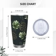 thumbnail image 3 of Tropical Leaves Tumbler 20oz Palm Leaf Stainless Steel Vacuum Insulated Tumblers with Lid and Straw Plants Travel Coffee Mug Tea Wine Cups Water Bottle Gifts for Women Plants Lovers, 3 of 6