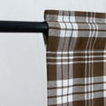 thumbnail image 5 of Brown Plaids Pattern Jacquard Curtain Valances, Modern Style Light Filtering Window Treatments for Farmhouse, Short Linen Textured Drapes for Living Room, 1 Panel, 52 x 18, 5 of 6
