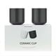 thumbnail image 1 of Juego de 2 Tazas de Café de Cerámica para Espresso, Latte, Leche y Café Frío. Diseño Espeso. Ideal para la Cocina y el Hogar. Color Negro., 1 of 6