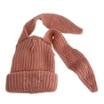 thumbnail image 2 of D-GROEE Long Rabbit Ears Beanie Hats Thickened Knitted Bunny Ears Cap Cute Plush Winter Hat for Women Girls, 2 of 8