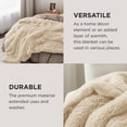 thumbnail image 4 of Manta Bedsure de color beige suave para sofá, cama o sofá, 50 x 60 cm, 4 of 9