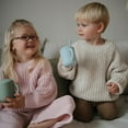 thumbnail image 2 of mushie 100% Silicone Training Cup & Straw for Toddlers | 6 Months+ (Powder Blue), 2 of 2