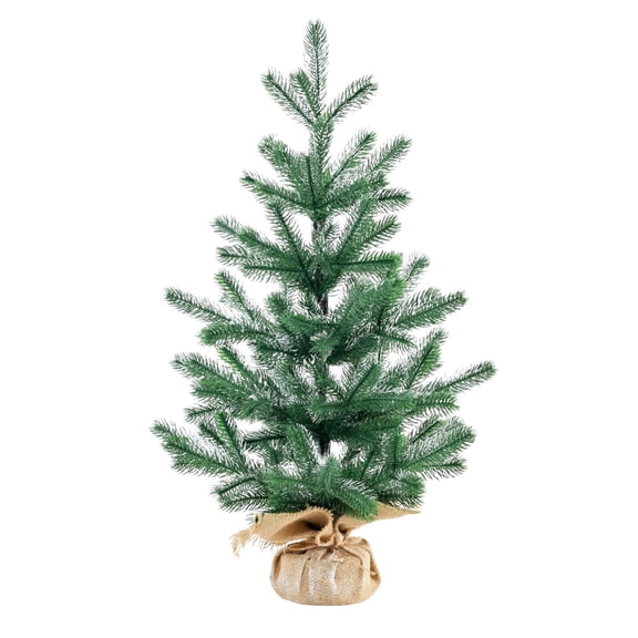 1.6FT Unlit Snow Flocked Artificial Holiday Christmas Tree No Lights, Full Hinged Spruce Branch Tips for Home, Office, Party Decoration No Prelit Foldable Base