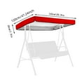 thumbnail image 2 of Patio Swing Canopy Replacement Cover 55.9" x 47.24", Waterproof 190T Polyester Top Cover for 3-Seat Outdoor Porch Swings, UV Resistant & Windproof All Season Garden Furniture Protection, 2 of 6