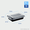 thumbnail image 3 of Karat Black Plastic Microwavable Food Containers (150 Count), 3 of 14