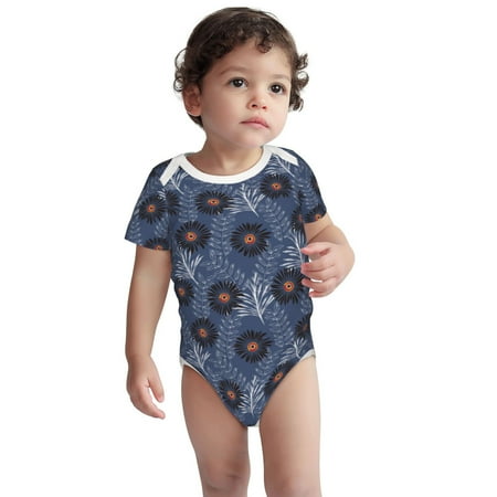 

Fotbe Sunflowers Pattern Unisex-baby Short-sleeve Bodysuit Short Sleeve Bodysuits One-piece 100% Organic Cotton for Infant Baby Boys Unisex-6 Months