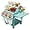 Blue, variant on 6 Tiers Rolling Flower Display Stand,Cart Plant Stand,Flower Display Rack W/18 Flower Buckets 4 Wheels for Florist,Patio Garden Corner, Weddings Party,Business Market (White,Blue,Pink)