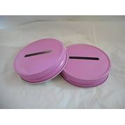 Metal Mason Jar Coin Lid - Pink Double Pack