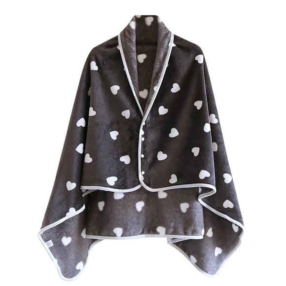 RXMEKW Flannel Shawl Blanket for Women, Winter Warm Cloak with Solid Color Design, Versatile Wrap for Indoor and Outdoor Use