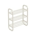 thumbnail image 2 of Qocolhg 3-Tier Shoe Rack Shoe Organizer, Sturdy Shoe Rack for Closet & front Door Entrance Entryway with Spacious Top and Strong Metal Shelves Industrial Style Free Standing Storage Shelves, White, 2 of 6