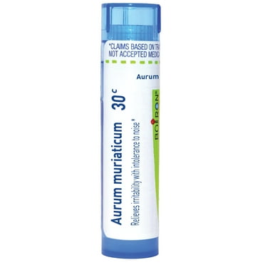 Boiron Aurum Muriaticum 30C, Homeopathic Medicine for Irritability With Intolerance To Noise, 80 Pellets
