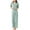 Green, variant on Plus Size Womens Pajama Sets Ice Silk Couple Short Sleeve Top and Long Pants Cooling Sleepwear Loungewear Set L-4XL