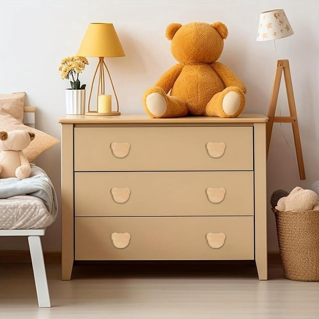 Modern Beechwood Cabinet Handles For Drawers And Doors Natural Pulls Kitchen Bathroom Hardware