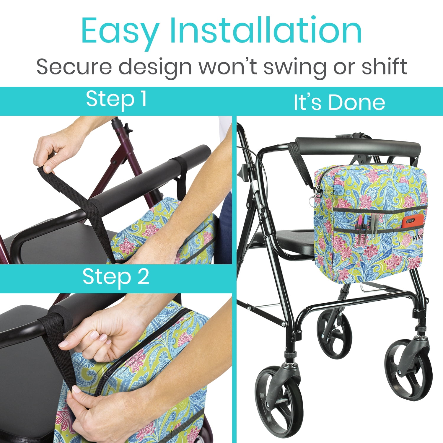 Vive Rollator Travel Bag for Folding