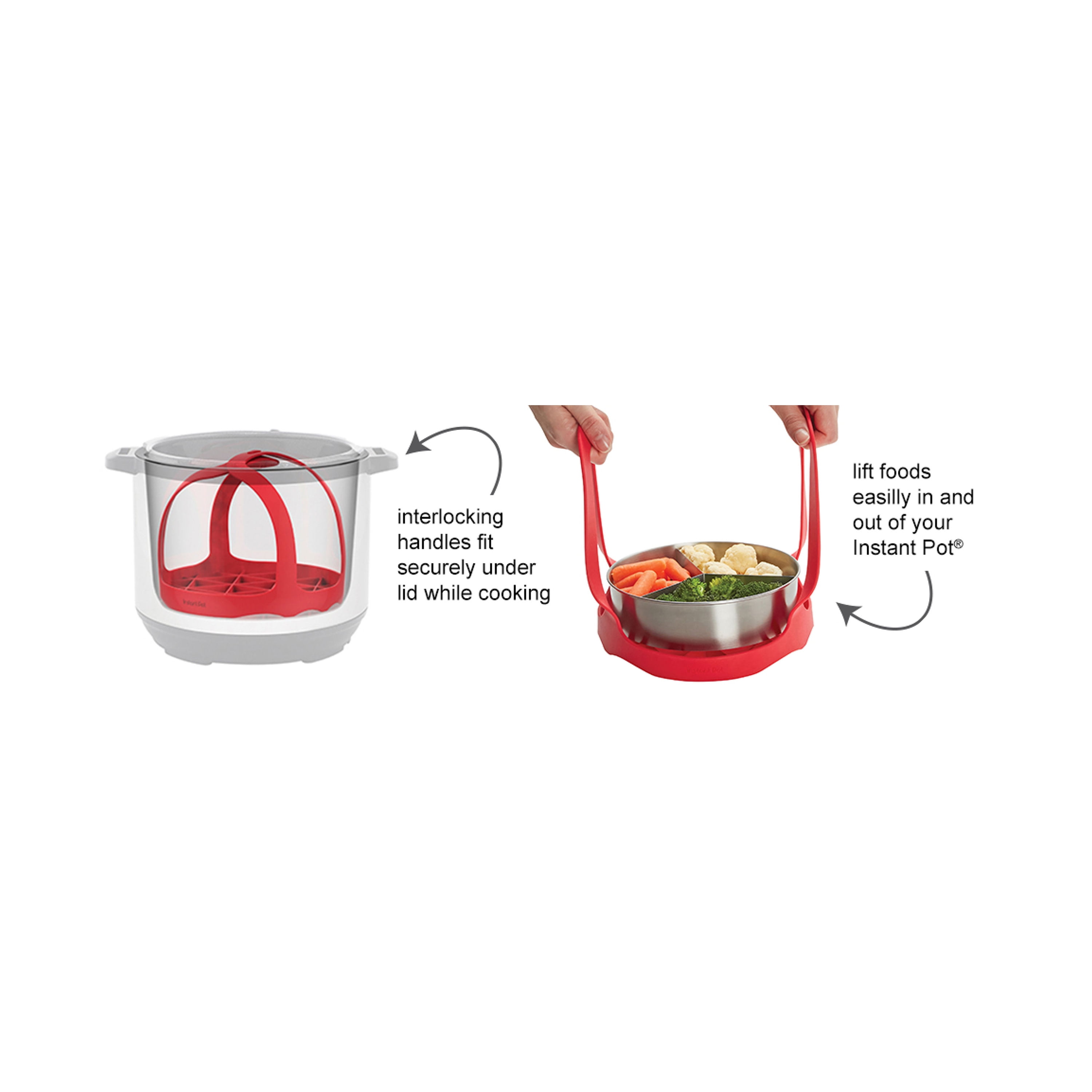 ddLUCK Pressure Cooker Sling,silicone Bakeware Sling for 6 Qt/8 qt Instant Pot, Ninja Foodi and Multi-function Cooker Anti-scalding Bakeware Lifter