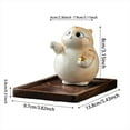 thumbnail image 3 of Handmade Ceramic Cat Incense Burner Aromatherapy Desktop Ornament For Zen Relaxation In Home Living Room Bedroom Study, 3 of 4