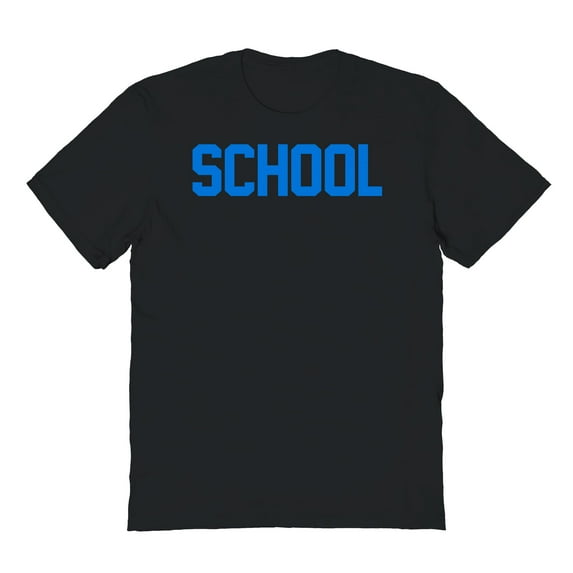 School Humor Graphic Black Men's Cotton T-Shirt