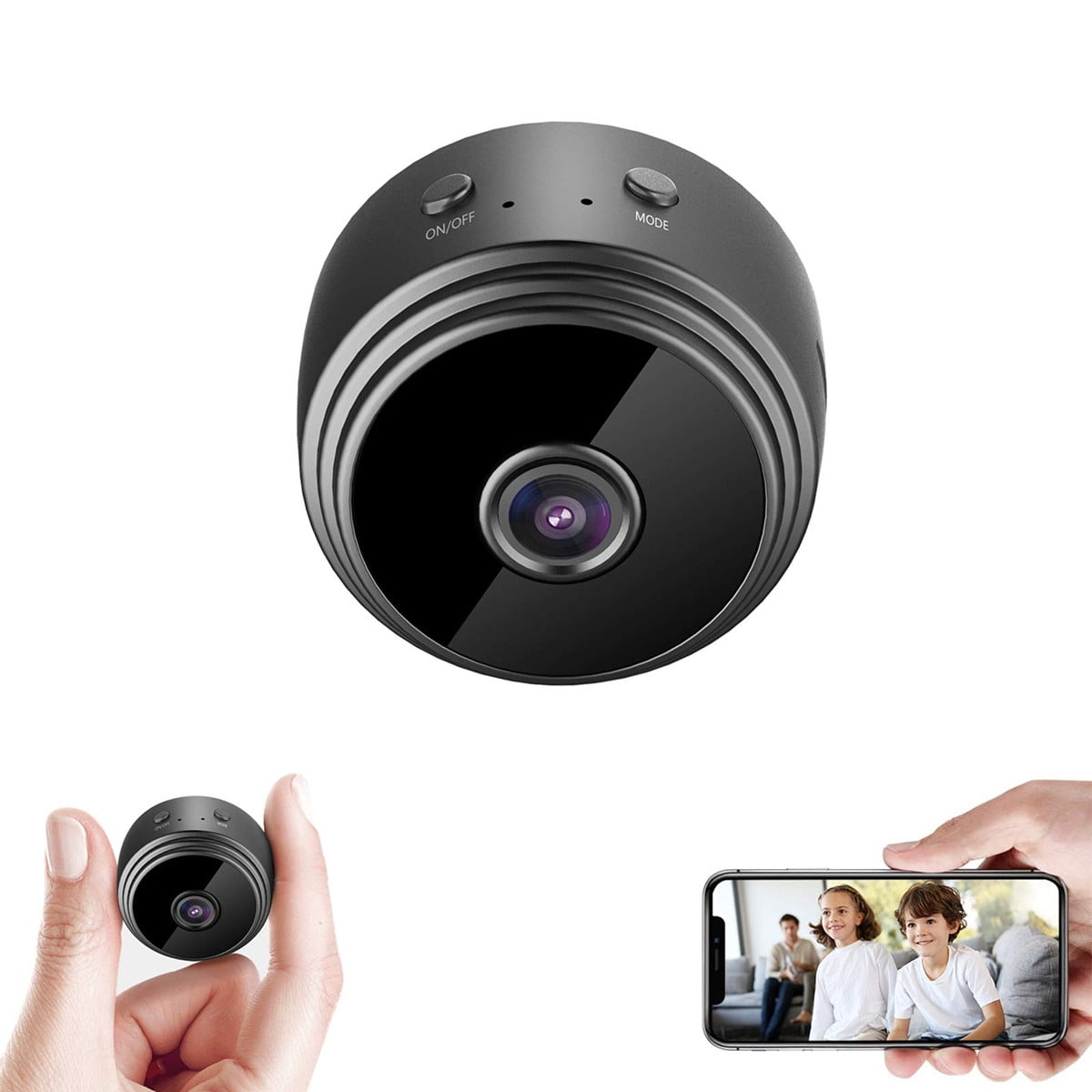  New Mini Hidden Wireless WiFi Camera HD 1080P Home and Office  Security Cameras with Audio and Video by FDM Live Feed Covert Baby Nanny  Cam with Cell Phone App with