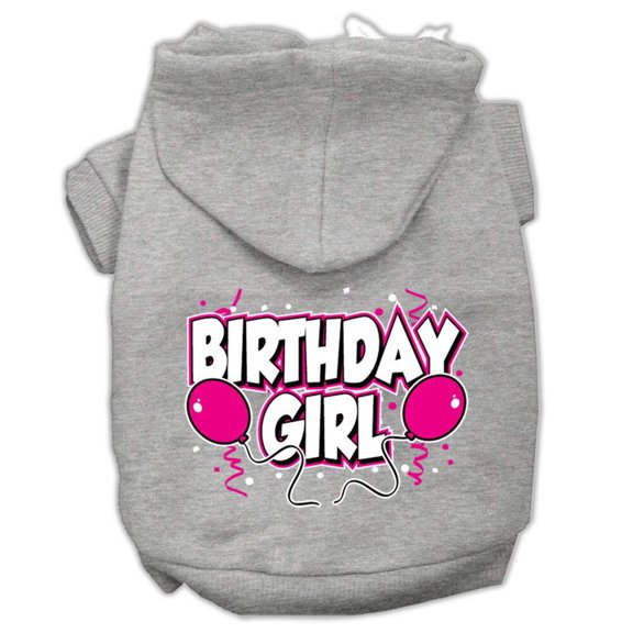 Pet, Dog Cat Hoodie Screen Printed, "Birthday Girl"