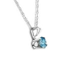 thumbnail image 2 of Pompeii 1/4 - 2Ct TW Blue Lab Grown Diamond Solitaire Pendant 14k White or Yellow Gold, 2 of 5