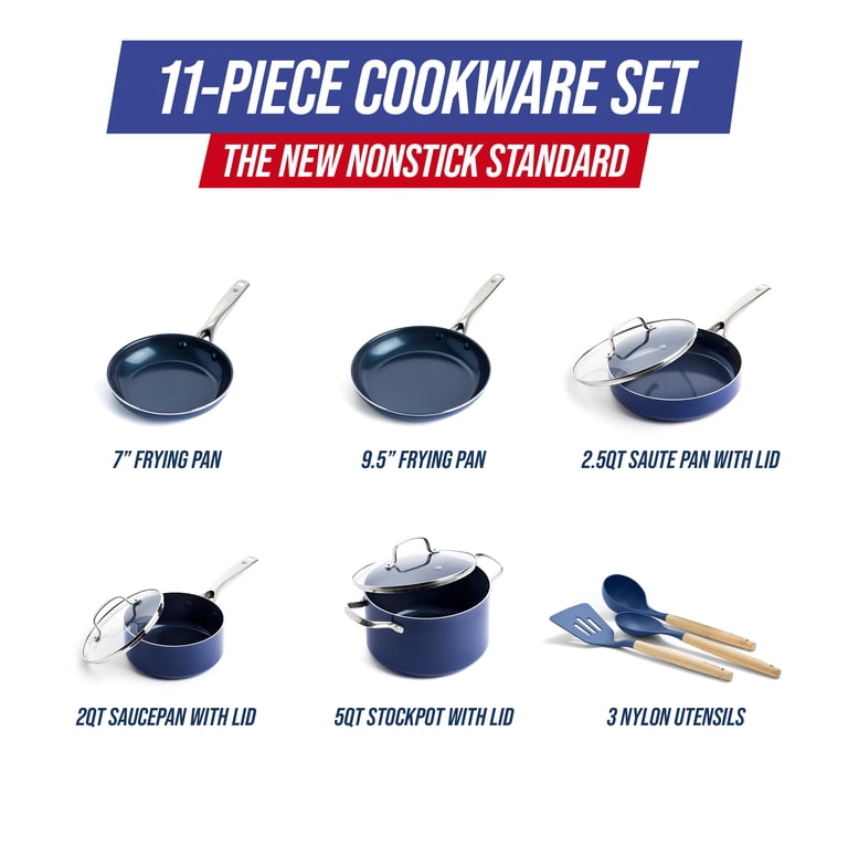 Blue Diamond 11-Piece Ceramic Nonstick Cookware Set photo 4