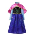 thumbnail image 3 of Disfraz de princesa Disney para niña, vestido de sirena, Ariel, Frozen, Elsa, Anna, Halloween, Blancanieves, Bella, ropa de Cosplay, 3 of 5