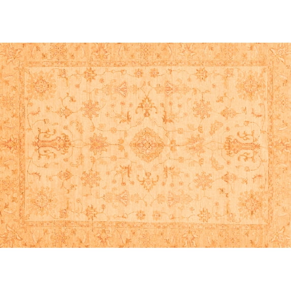 Ahgly Company Indoor Rectangle Oriental Orange Traditional Area Rugs, 4' x 6'
