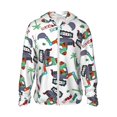 thumbnail image 1 of Balery Dinosaur on Excavator2 Sudadera ligera de manga larga con capucha y protección solar UPF 50+ para hombre y mujer, ideal para pesca y running-XX-Large, 1 of 7