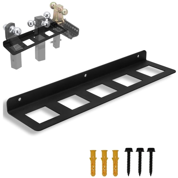 VANROUG Trailer Hitch Storage Bracket, Steel Truck Bed Mount for 2 Inch Ball Mount Hitches, Trailer Hitch Accessories, Truck Box Mounted