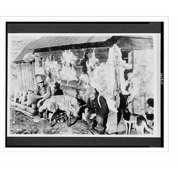 Historic Print, White River N.F. Rio Blanco County, Colorado. Govt. hunters in camp, 16" x 20"