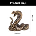 thumbnail image 5 of Snake Statue Brass Cobras Figurines Sculptures Desktop Ornament Home Decors, 5 of 8