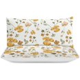 thumbnail image 3 of HAHDAXIA Yellow Flower Bedding Solid Comforter Set for All Seasons,3 Pieces(1 Comforter+2 Pillowcases),Soft Microfiber Bedding Set Queen(90"x90"), 3 of 7