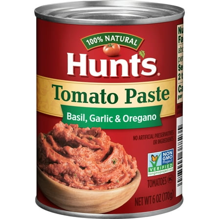 Pack of 4 Hunt's Tomato Paste with Basil Garlic and Oregano - 6 oz - Package may vary