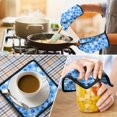 thumbnail image 4 of Blue Dog Paw Footprint Kitchen Oven Mitt and Pot Holder Sets 4 Pcs for Baking, Cooking and Grilling, Heat Resistant Up To 392 °F, 4 of 7