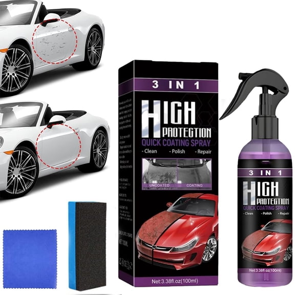 3-in-1 Spray Detailing Kit -Anti-Scratch Spray,3 in 1 High Protection Quick Car Coating Spray,Car Scratch Remover, For Metal, Tools, Cars
