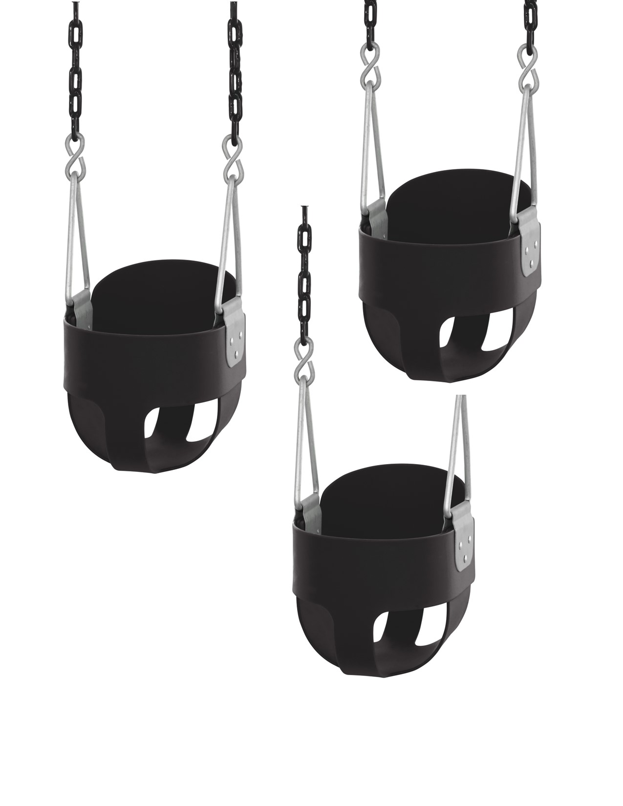 Outdoor Heights High Back Full Bucket Toddler & Baby Swing Set for