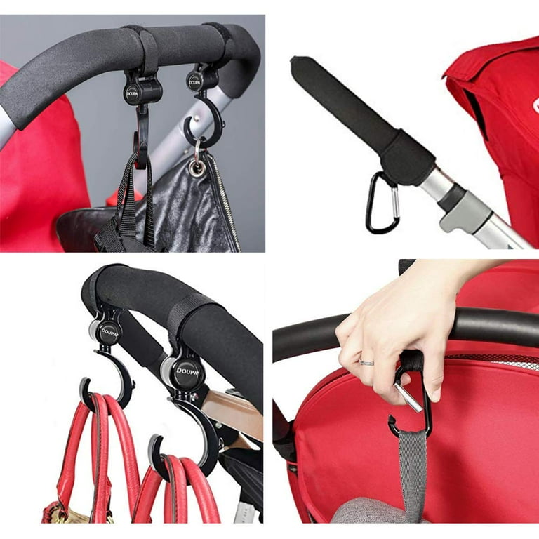 Baby Stroller Hooks Clips Convenient Stroller Accessories Mommy Bag Hooks for Hanging Diaper Bags Purse Stroller Organizer Perfect for Uppababy Babyzen Yoyo Britax Bugaboo Bob Pushchair Buggy Walmart....