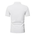 thumbnail image 4 of Aunavey Men's Short Sleeve Shirts Quarter-Zip Casual Slim Fit Mock Neck Basic Designed Classic Fit T Shirt, 4 of 6