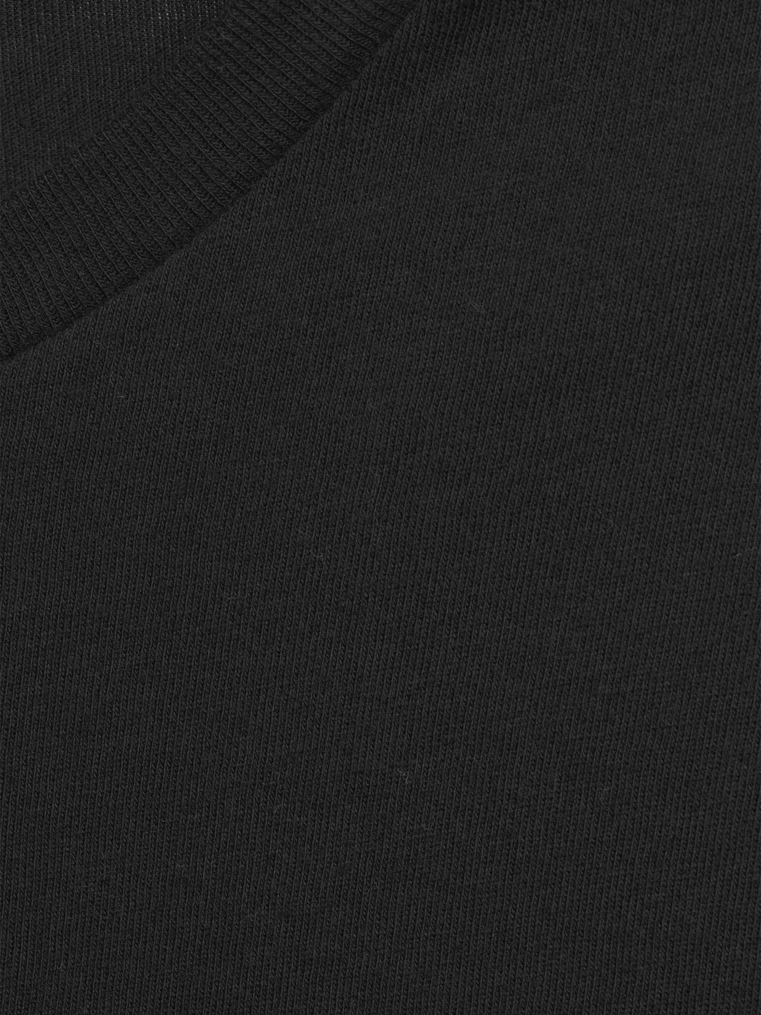 George Men's Long Sleeve Crew Neck Plain T-Shirt, Black