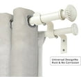 thumbnail image 2 of eTeckram 5/8" Double Curtain Rod with Bateau Finials,Weathered White,84‘’-120‘’, 2 of 6