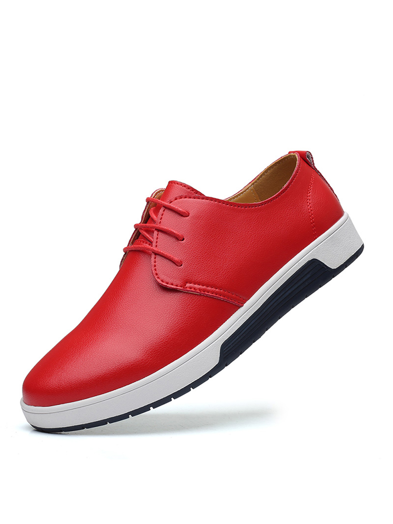 Tenmix Men's Breathable Lace Up Round Toe Business Casual Shoes