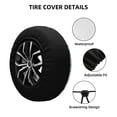 thumbnail image 2 of Sikiie Hand Drawn Turtle PVC Leather Spare Tire Wheel Cover Spare Tire Cover, for Car Truck SUV Camper Trailer Universal Fit(14-17in)-15 inch, 2 of 6