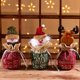 thumbnail image 2 of 3 bolsas de regalo con cordón de Navidad, bolsas de regalo de manzana con diseño 3D, bolsa de dulces de Navidad para niños con cordones, bolsas de arpillera tejidas con franela, 2 of 5