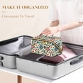 thumbnail image 3 of FORMRS Makeup Bag Travel Cosmetic Organizer for Women Fold Flat Zipper Pouch with Handle, Vibrant Floral, 3 of 8