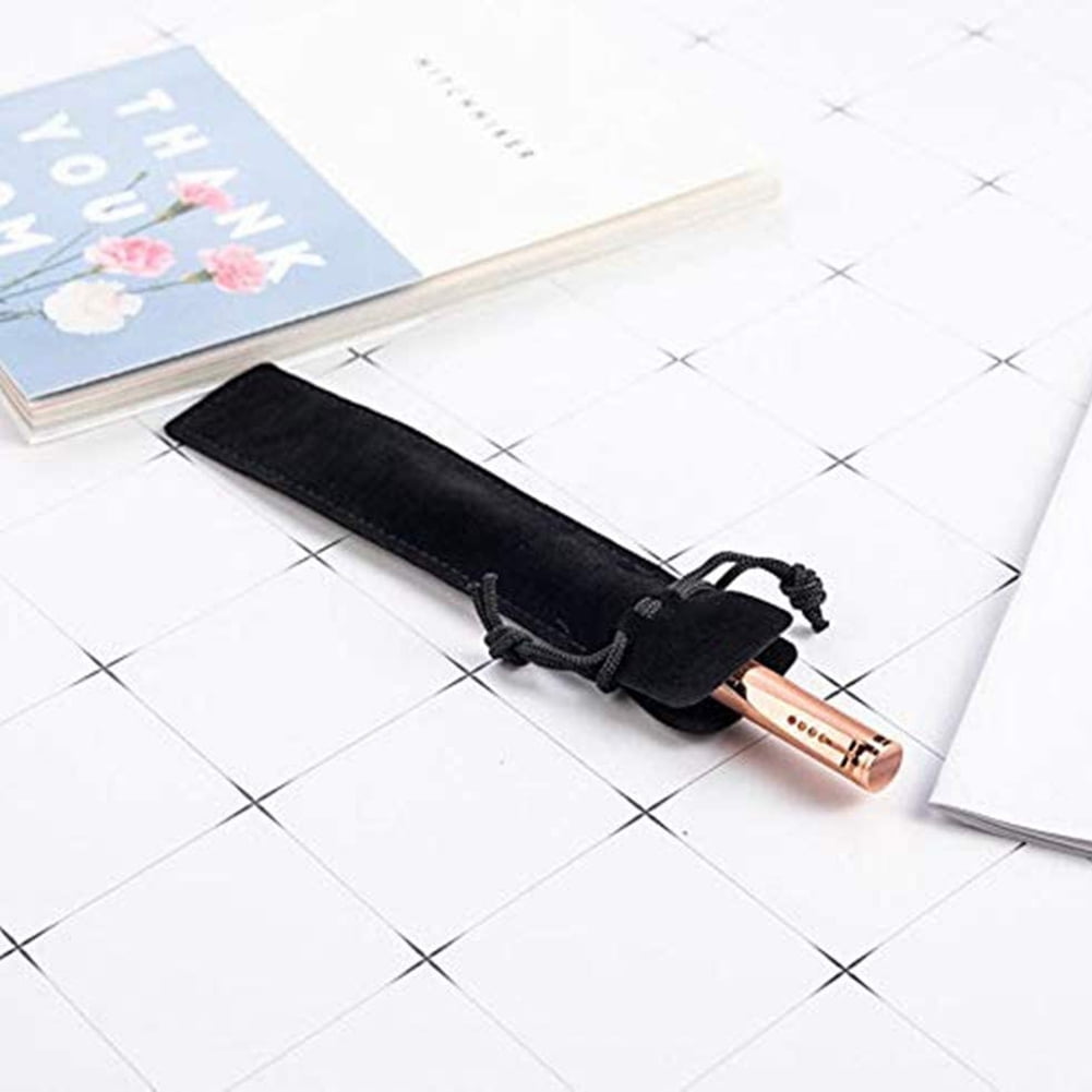 200 Pcs Black Velvet Pen Pouch Sleeve Holder Single Pen Bag Case Pencil Bag